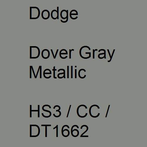 Dodge, Dover Gray Metallic, HS3 / CC / DT1662.
